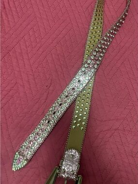 Pink Crystal Studded Women's Belt